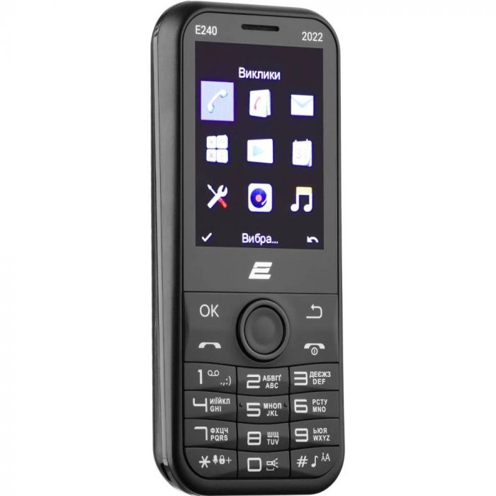 Мобiльний телефон 2E E240 2022 Dual Sim Black (688130245159)