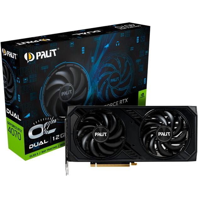 Відеокарта GF RTX 4070 12GB GDDR6X Dual OC Palit (NED4070S19K9-1047D)