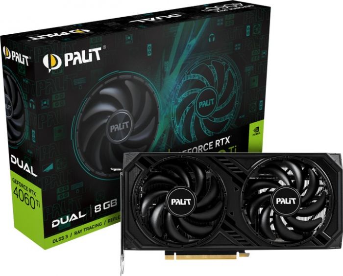 Відеокарта GF RTX 4060 Ti  8GB GDDR6 Dual Palit (NE6406T019P1-1060D)