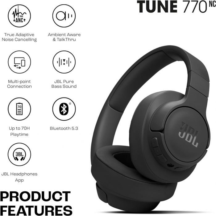 Bluetooth-гарнітура JBL T770NC Black (JBLT770NCBLK)