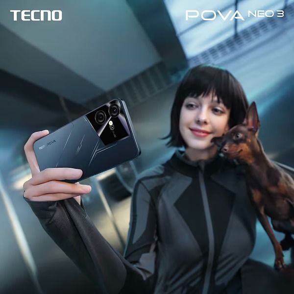 Смартфон Tecno Pova Neo-3 (LH6n) 8/128GB Dual Sim Mecha Black (4894947005329)