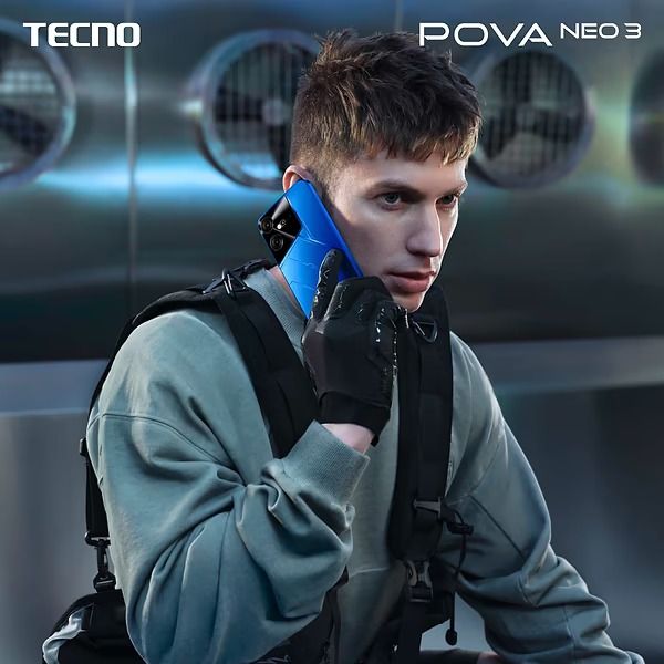 Смартфон Tecno Pova Neo-3 (LH6n) 8/128GB Dual Sim Mecha Black (4894947005329)