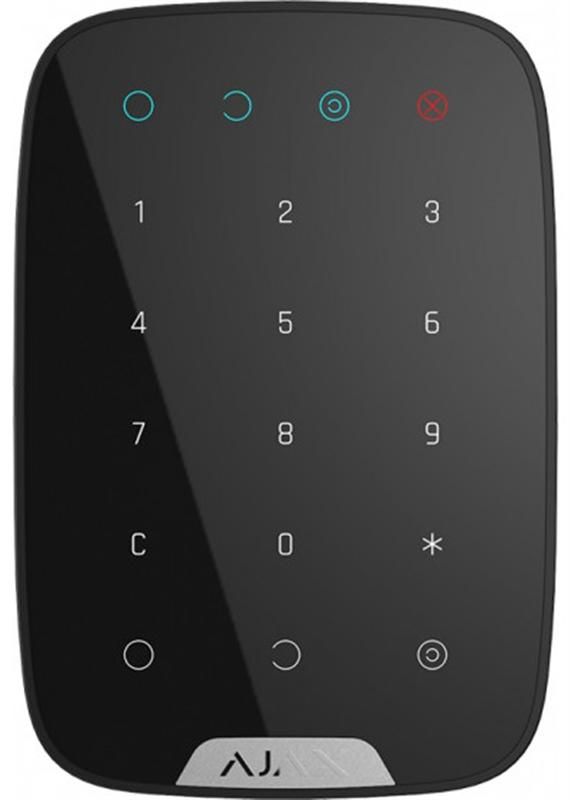 Бездротова сенсорна клавіатура Ajax KeyPad Black (8722.12.BL1/38248.12.BL1)