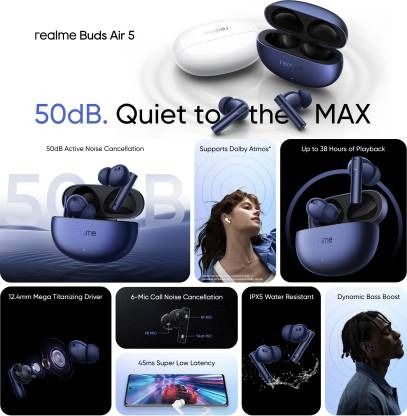 Bluetooth-гарнітура Realme Buds Air 5 Blue EU_