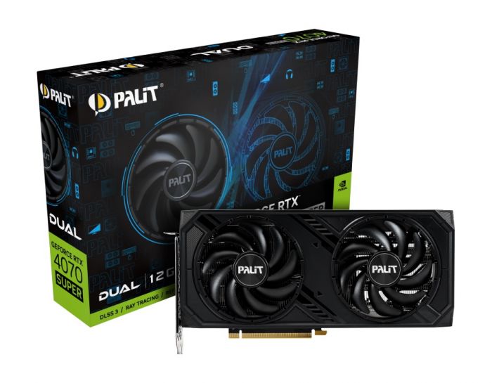 Відеокарта GF RTX 4070 Super 12GB GDDR6X Dual Palit (NED407S019K9-1043D)