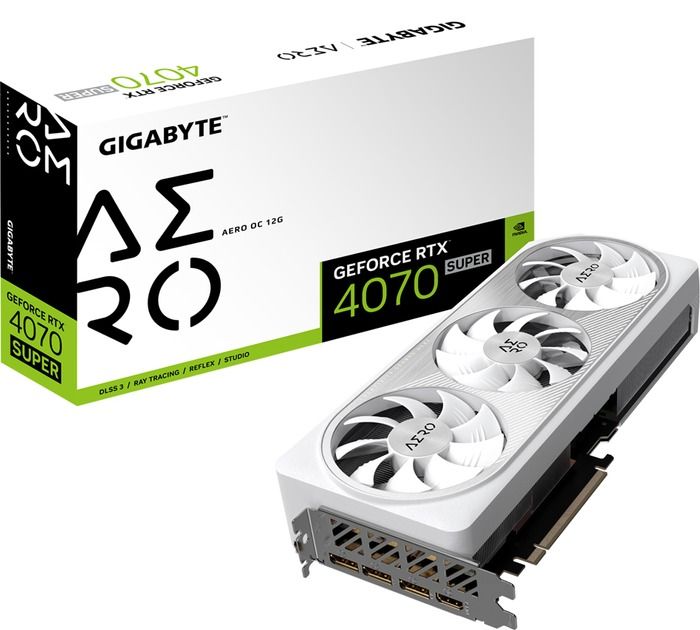 Відеокарта GF RTX 4070 Super 12GB GDDR6X Aero OC Gigabyte (GV-N407SAERO OC-12GD)