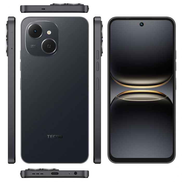 Смартфон Tecno Spark 40C (KM4k) 4/128GB Ink Black (4894947092459)