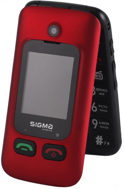 Мобiльний телефон Sigma mobile Comfort 50 Shell Duo Type-C Dual Sim Red/Black (4827798212516)