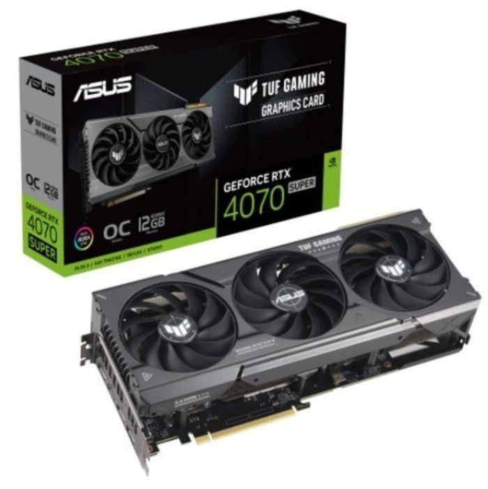 Відеокарта GF RTX 4070 Super 12GB GDDR6X TUF Gaming OC Asus (TUF-RTX4070S-O12G-GAMING)