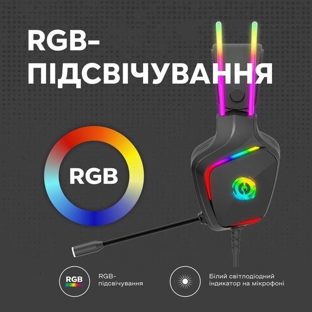 Гарнітура Canyon Darkless GH-9A Gaming 3.5 мм RGB Black (CND-SGHS9A)