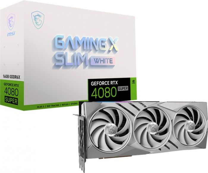 Відеокарта GF RTX 4080 Super 16GB GDDR6X Gaming X Slim White MSI (GeForce RTX 4080 SUPER 16G GAMING X SLIM WHITE)