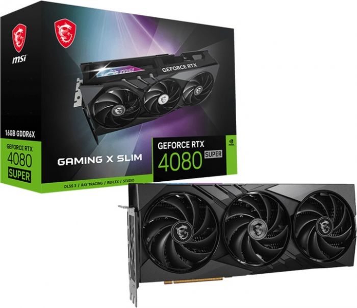 Відеокарта GF RTX 4080 Super 16GB GDDR6X Gaming X Slim MSI (GeForce RTX 4080 SUPER 16G GAMING X SLIM)