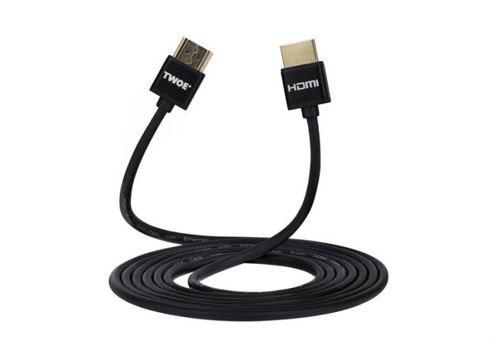 Кабель 2E Ultra Slim HDMI - HDMI V 2.0 (M/M), 2 м, чорний (2EW-1119-2m)