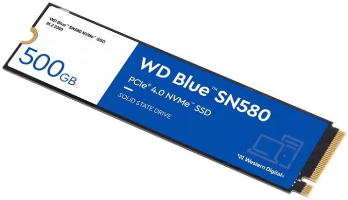 Накопичувач SSD 500GB WD Blue SN580 M.2 2280 PCIe 4.0 x4 3D TLC (WDS500G3B0E)