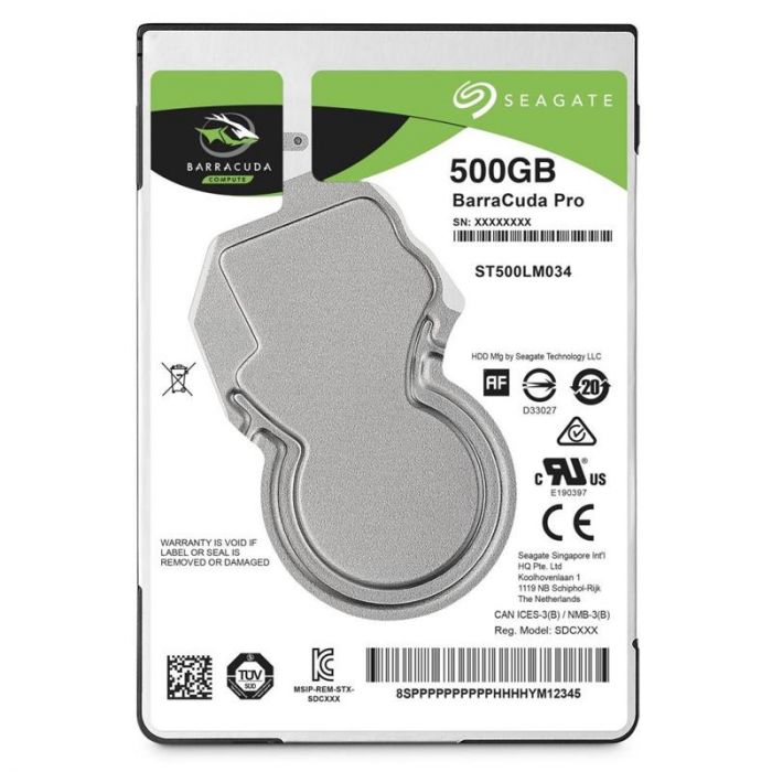 Накопичувач HDD 2.5" SATA  500GB Seagate BarraCuda Pro 7200rpm 128MB (ST500LM034)