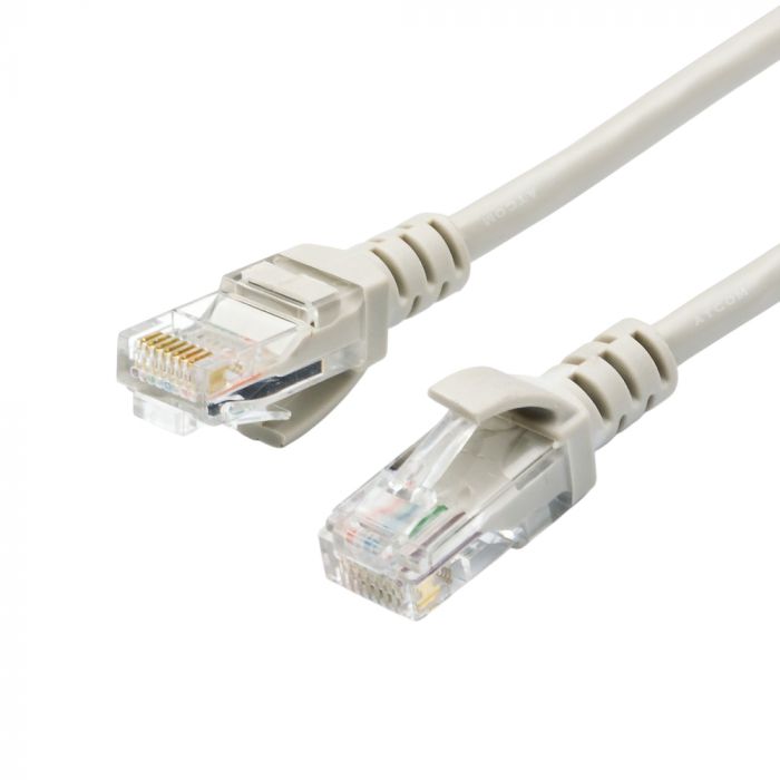 Патч-корд литий, UTP, RJ45, Cat.5e, 2m, сірий