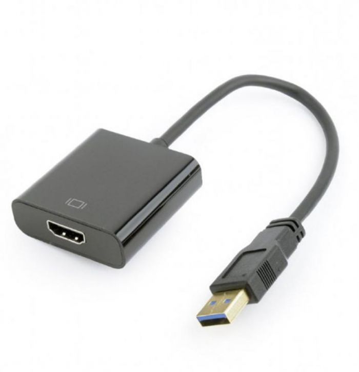 Адаптер Cablexpert (A-USB3-HDMI-02) USB3.0-HDMI, 0.15 м, чорний