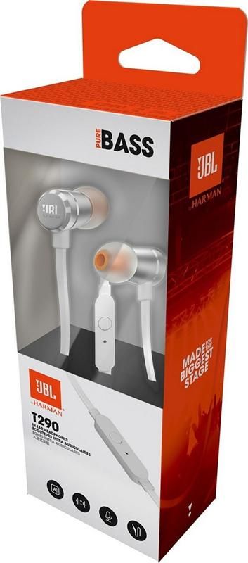 Гарнiтура JBL T290 Silver (JBLT290SIL)