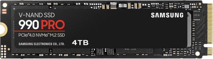 Накопичувач SSD 4ТB Samsung 990 PRO M.2 2280 PCIe 4.0 x4 NVMe V-NAND MLC (MZ-V9P4T0BW)