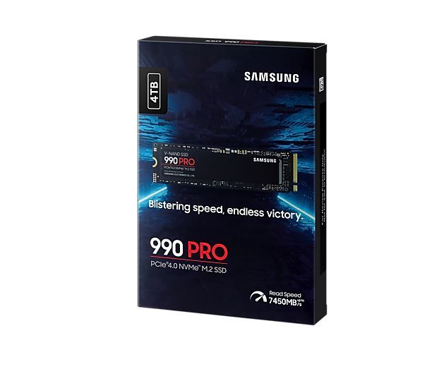 Накопичувач SSD 4ТB Samsung 990 PRO M.2 2280 PCIe 4.0 x4 NVMe V-NAND MLC (MZ-V9P4T0BW)