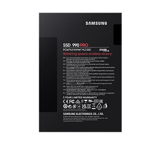 Накопичувач SSD 4ТB Samsung 990 PRO M.2 2280 PCIe 4.0 x4 NVMe V-NAND MLC (MZ-V9P4T0BW)