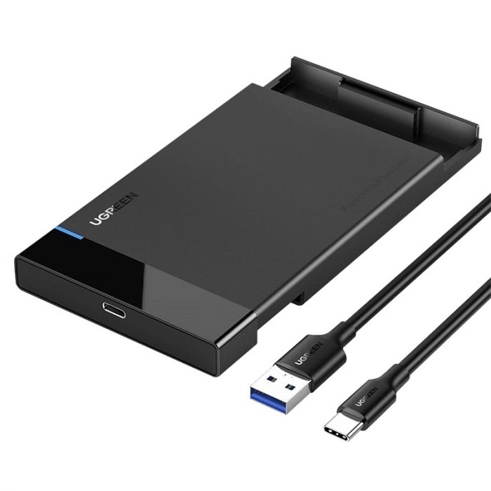 Зовнішня кишеня Ugreen для 2.5" HDD/SSD USB 3.1 US221 Black (50743)