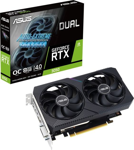 Відеокарта GF RTX 3050 8GB GDDR6 Dual V2 Asus (DUAL-RTX3050-8G-V2)