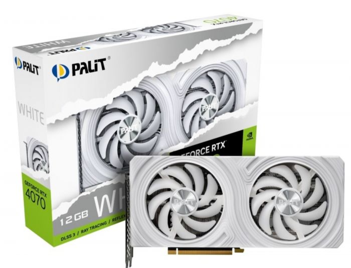 Відеокарта GF RTX 4070 12GB GDDR6X White Palit (NED4070019K9-1047L)