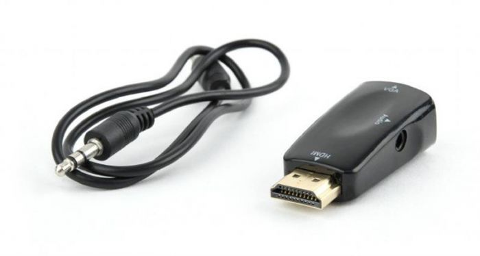 Адаптер Cablexpert (AB-HDMI-VGA-02) HDMI-VGA/3.5 мм, чорний