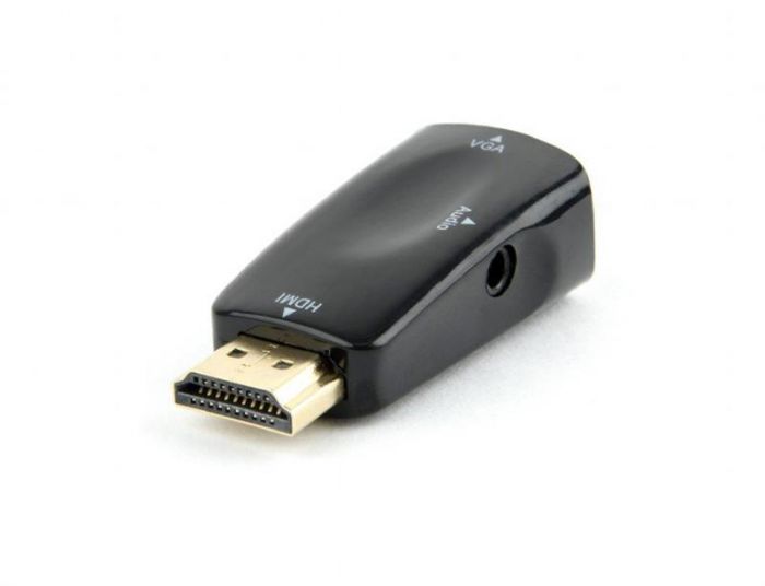 Адаптер Cablexpert (AB-HDMI-VGA-02) HDMI-VGA/3.5 мм, чорний