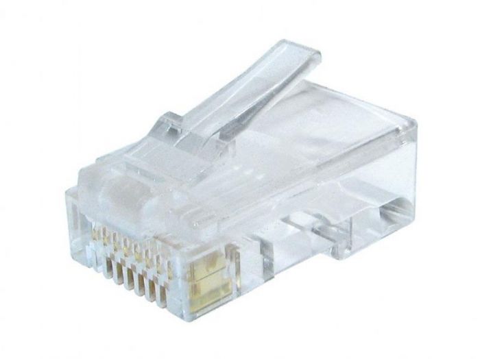 Конектор RJ 45 Cablexpert (LC-8P8C-002/100) 8P8C, із позолоченими контактами (100 шт/уп)