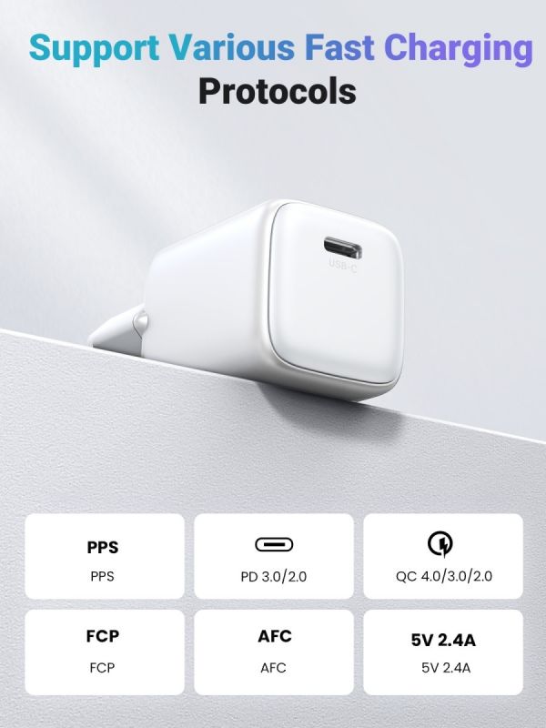 Зарядний пристрій Ugreen X512 1xUSB 20W (USB-C) White (55554)