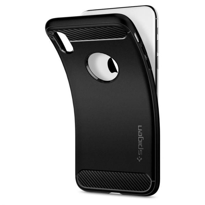 Чохол-накладка Spigen Rugged Armor для Apple iPhone XS Max Matte Black (065CS25125)