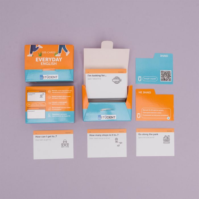 Картки для вивчення англійської мови English Student. Everyday English