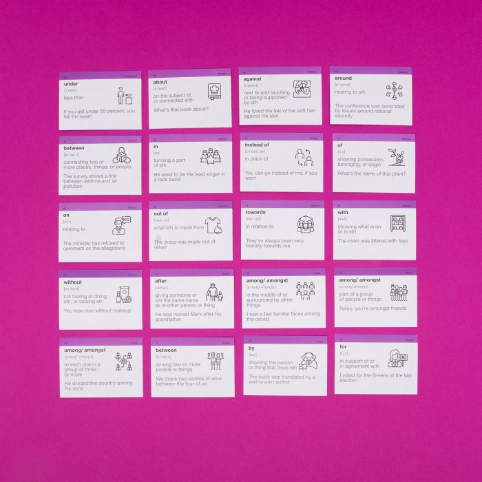 Картки для вивчення англійської мови English Student. Prepositions