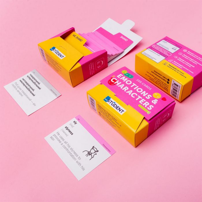 Картки для вивчення англійської мови English Student. Emotions & characters