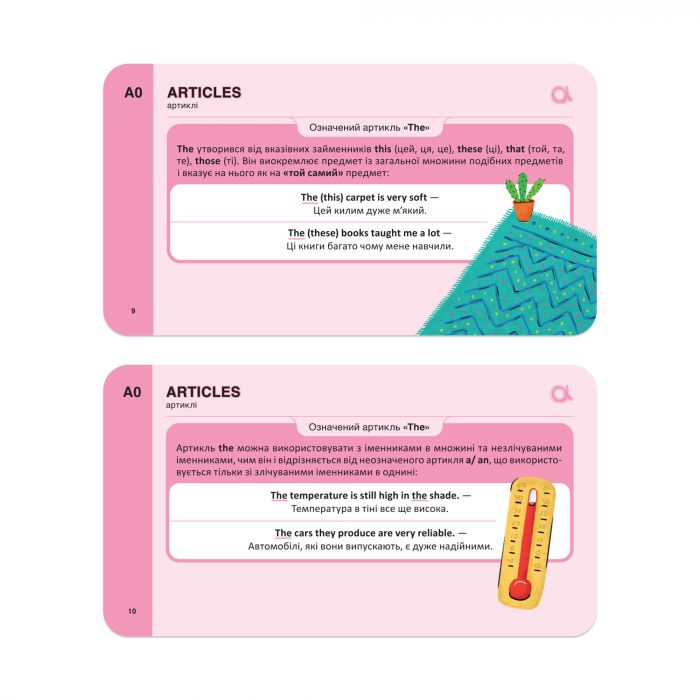 Картки для вивчення англійської мови English Student. English Grammar