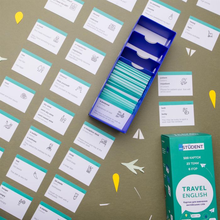 Картки для вивчення англійської мови English Student. Travel English