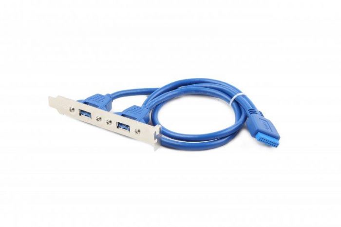 Планка розширення Cablexpert USB - 10-pin (F/M), 0.44 м, синій (CC-USB3-RECEPTACLE)