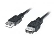 Кабель REAL-EL Pro USB - USB V 2.0 (M/F), 2 м, чорний (EL123500028)