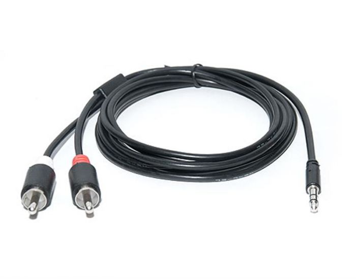 Аудіо-кабель REAL-EL Audio Pro 3.5 мм - 2xRCA (M/M), 1.8 м, чорний (EL123500042)