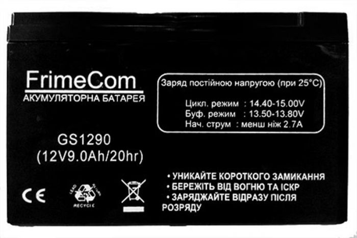 Акумуляторна батарея FrimeCom 12V 9AH (GS1290) AGM