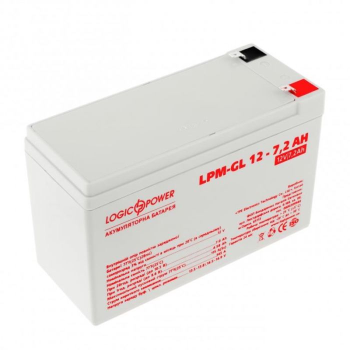 Акумуляторна батарея LogicPower 12V 7.2AH (LPM-GL 12 - 7.2 AH) GEL