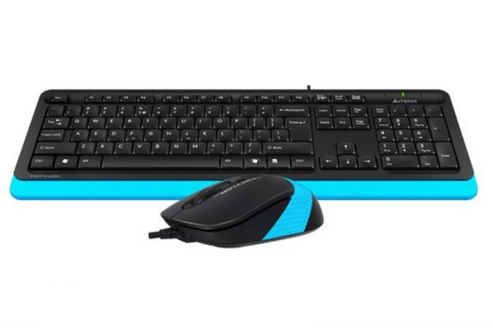 Комплект (клавіатура, миша) A4Tech F1010 Black/Blue USB