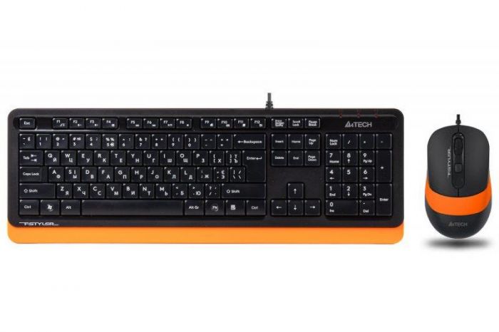 Комплект (клавіатура, миша) A4Tech F1010 Black/Orange USB