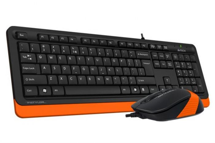 Комплект (клавіатура, миша) A4Tech F1010 Black/Orange USB