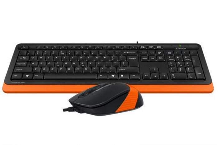 Комплект (клавіатура, миша) A4Tech F1010 Black/Orange USB