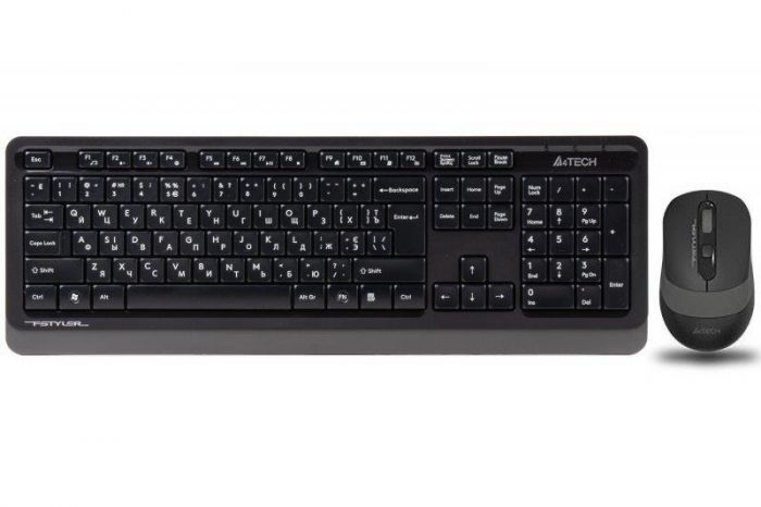 Комплект (клавіатура, миша) бездротовий A4Tech FG1010 Black/Grey