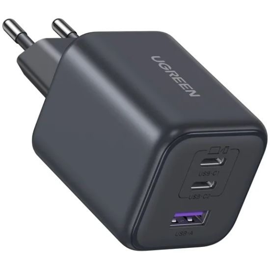 Зарядний пристрій Ugreen X527 3xUSB 45W (2xUSB-C + USB-A) Grey (65156B)