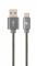 Кабель Cablexpert USB - USB Type-C V 2.0 (M/M), 1 м, сірий (CC-USB2S-AMCM-1M-BG) 